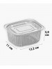 Блистерный контейнер 500 мл 132*110*58 мм для пищевых продуктов IT-810