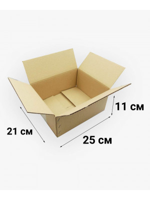 Коробка картонна 250х210х110 мм чотирьохклапанна