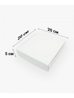 Коробка 200*200*50мм белая для макаронс