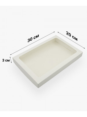 Коробка с прямоугольным окошком 300*200*30 мм для конфет, пряников, аксессуаров 