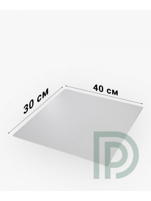 Подложка для торта 300*400 мм квадратная ХДФ (усиленная ДВП) белая