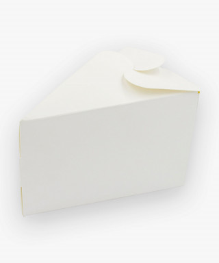 Коробка для кусочка торта 150х100х100 мм треугольная белая
