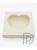Коробка з вікном "Серце" 150*150*35мм для пряників, цукерок, біжутерії