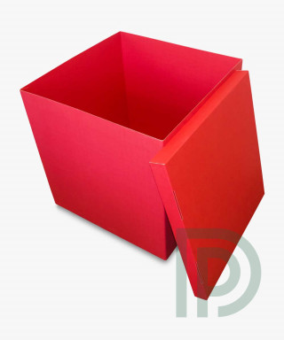 Коробка сюрприз для кульок червона 70х70х70 см