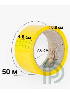 Упаковка желтого скотча 48мм*40мкм*50м 72шт