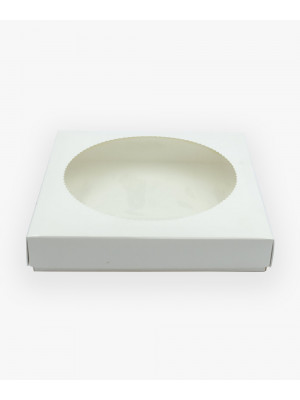 Коробка для пряників, десертів 200*200*35мм біла
