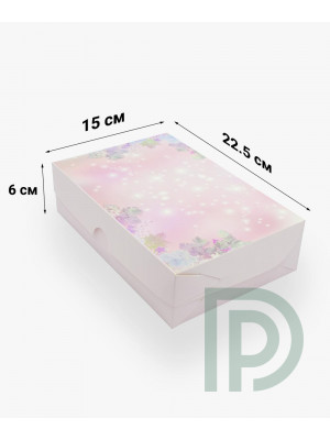Коробка "Солнечные зайчики" 225*150*60мм розовая