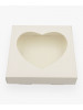 Коробка с окном "Сердце" 150*150*35мм для пряников, конфет, бижутерии
