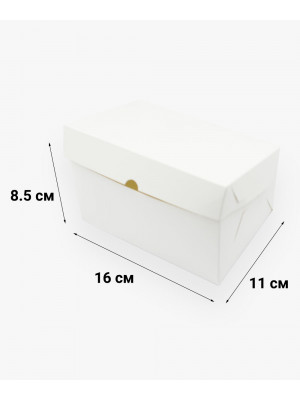 Коробка для 2 капкейков 160*110*85мм белая