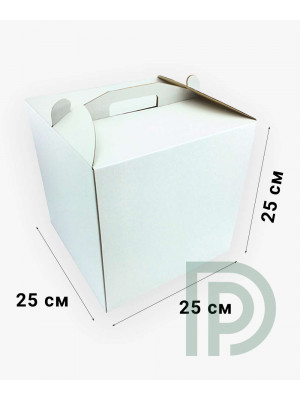 Коробка для торта 250*250*250 мм белая