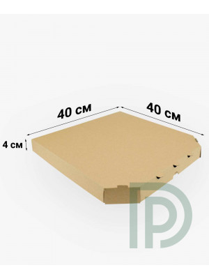 Коробка для пиццы 40 см 400*400*40 мм бурая (упаковка)