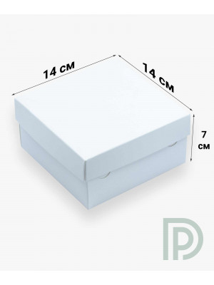Коробка 140*140*70 мм со съёмной крышкой белая