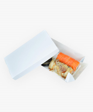 Упаковка для суши и роллов 200*100*50мм без окошка с ламинированным дном