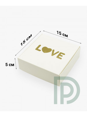 Коробка "LOVE" 150*150*50мм для пряників, макаронс, подарунків і біжутерії