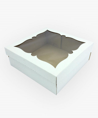 Коробка для торта 300*300*110 мм с окошком