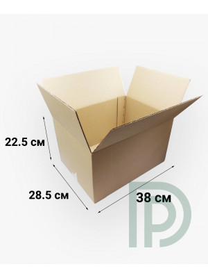 Коробка картонна 380х285х225 мм чотирьохклапанна