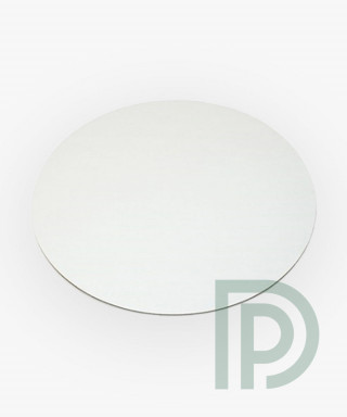 Подложка для торта 400мм круглая ХДФ (усиленная ДВП) белая деревянная
