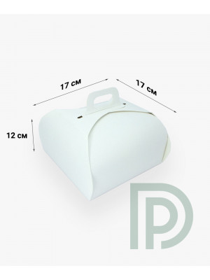 Коробка-бонбоньєрка 170*170*120 мм біла