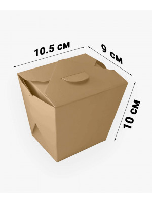 Коробка для WOK-локшини і пасти крафт 105*90*100 мм