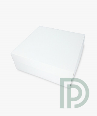 Коробка для торта 270*270*105мм белая "меловка"