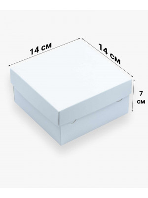 Коробка 140*140*70 мм со съёмной крышкой белая