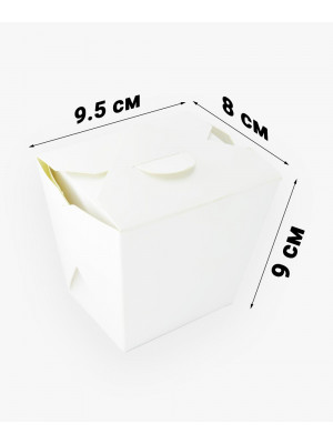 Коробочка для пасты и лапши белая 95*80*90 мм 350мл
