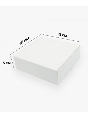 Коробка 150*150*50 мм для еклерів і макаронс біла