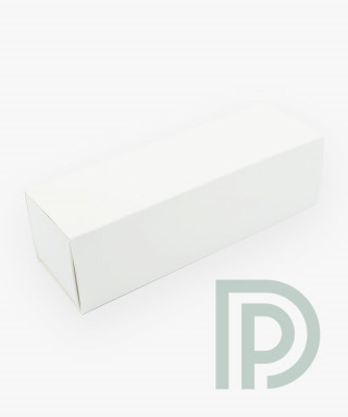 Коробка для макаронс 170*55*50мм біла самозбірна