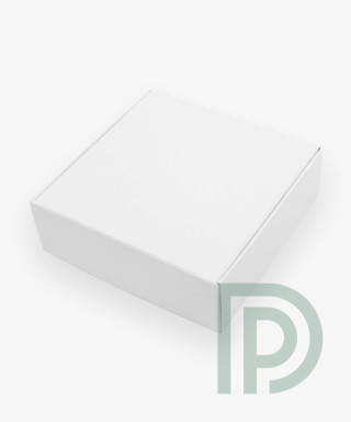 Коробка 100*100*35 мм біла для пряників
