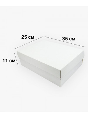Коробка для 12 капкейков 350*250*110мм біла з гофрокартону