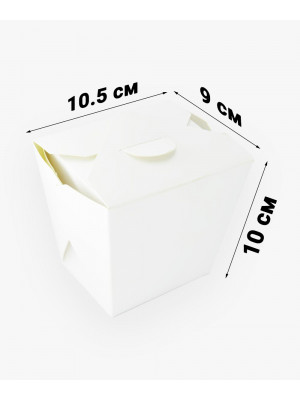 Коробка для WOK-локшини і пасти біла 105*90*100 мм