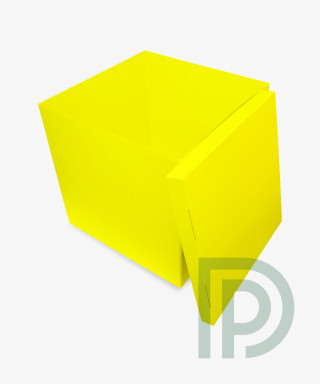 Коробка сюрприз для кульок жовта 70х70х70 см