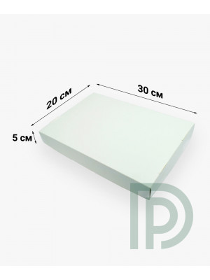 Картонная коробка 300*200*50 мм (основание + крышка) белая