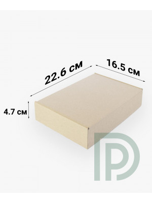 Коробка 0,5 кг 226х165х47 мм картонна самозбірна