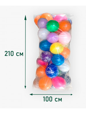 Пакеты для шаров 100х210 см, толщина 15 мкм прозрачный