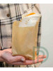 Крафтовий пакет-саше 70*40*170 мм бурий для випічки, їжі на виніс, фаст-фуду