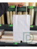 Крафтовий пакет з ручками 150*90*240 мм паперовий білий