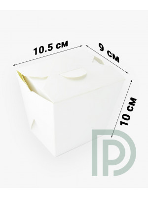 Коробка для WOK-лапши и пасты белая 105*90*100 мм 