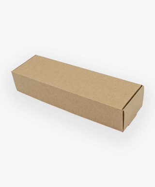 Крафтовая коробка 190*57*38мм для макаронс с откидной крышкой
