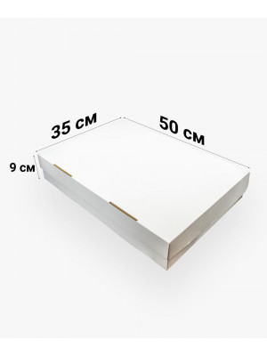 Коробка для кексов, капкейков, маффинов на 24 шт 500х350х90 мм белая