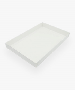 Коробка с прозрачной крышкой 200*300*30мм (основание + крышка) белая
