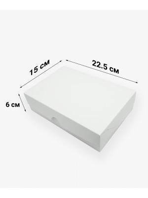 Коробка 225*150*60 мм белая для зефира и эклеров