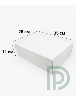 Коробка для 12 капкейков 350*250*110мм белая из гофрокартона