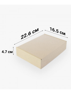 Коробка 0,5 кг 226х165х47 мм картонна самозбірна