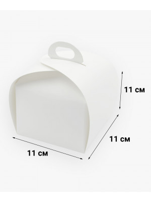 Бонбоньєрка 110*110*110 мм біла самозбірна (коробка)