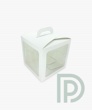 Коробка 210*210*210 мм для торту та паски біла