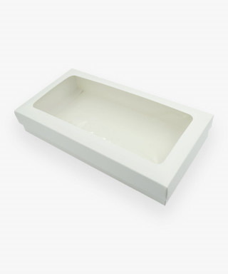 Картонная коробка 300*150*50мм (основание + крышка) белая