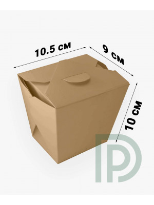 Коробка для WOK-локшини і пасти крафт 105*90*100 мм