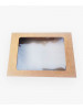 Коробка для одежды, белья, полотенец 250х190х50 мм с окном из крафт-картона