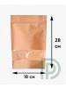 Дой-пак пакети 500 г 180х280 мм крафт із zip-lock для кави, чаю з вікном